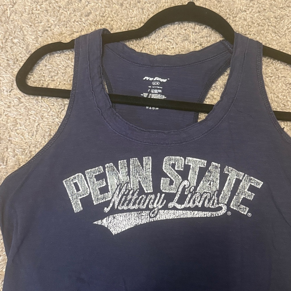 Pro Edge Navy Tank Top with Penn State Graphic - Picture 2 of 3